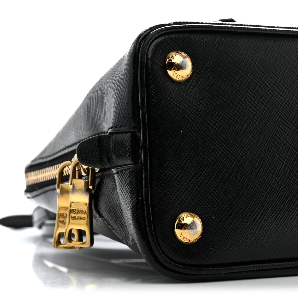 Saffiano Lux Small Promenade Tote Black