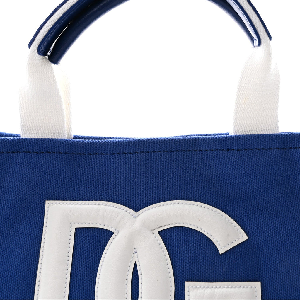 Canvas Mini DG Logo Shopper Tote Bluette