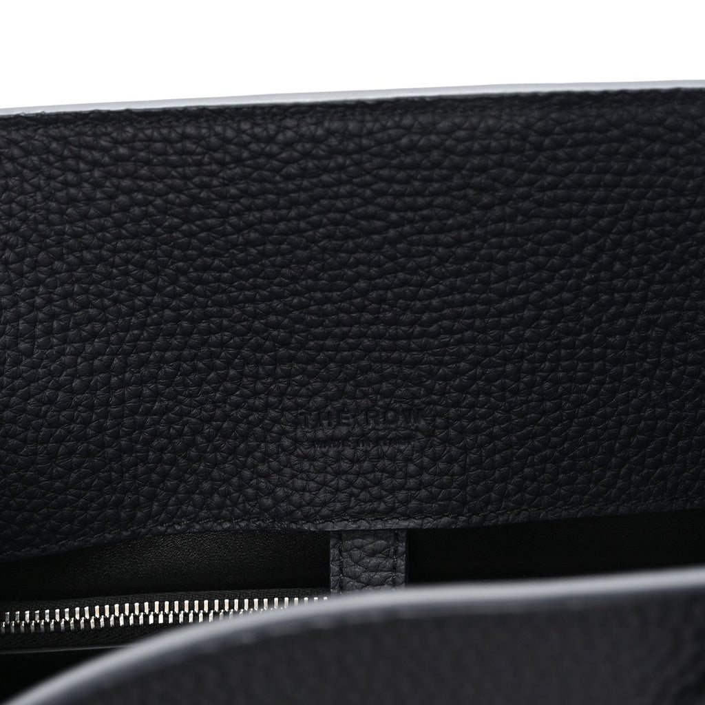 Matte Grained Calfskin Margaux Shoulder 12 Marine