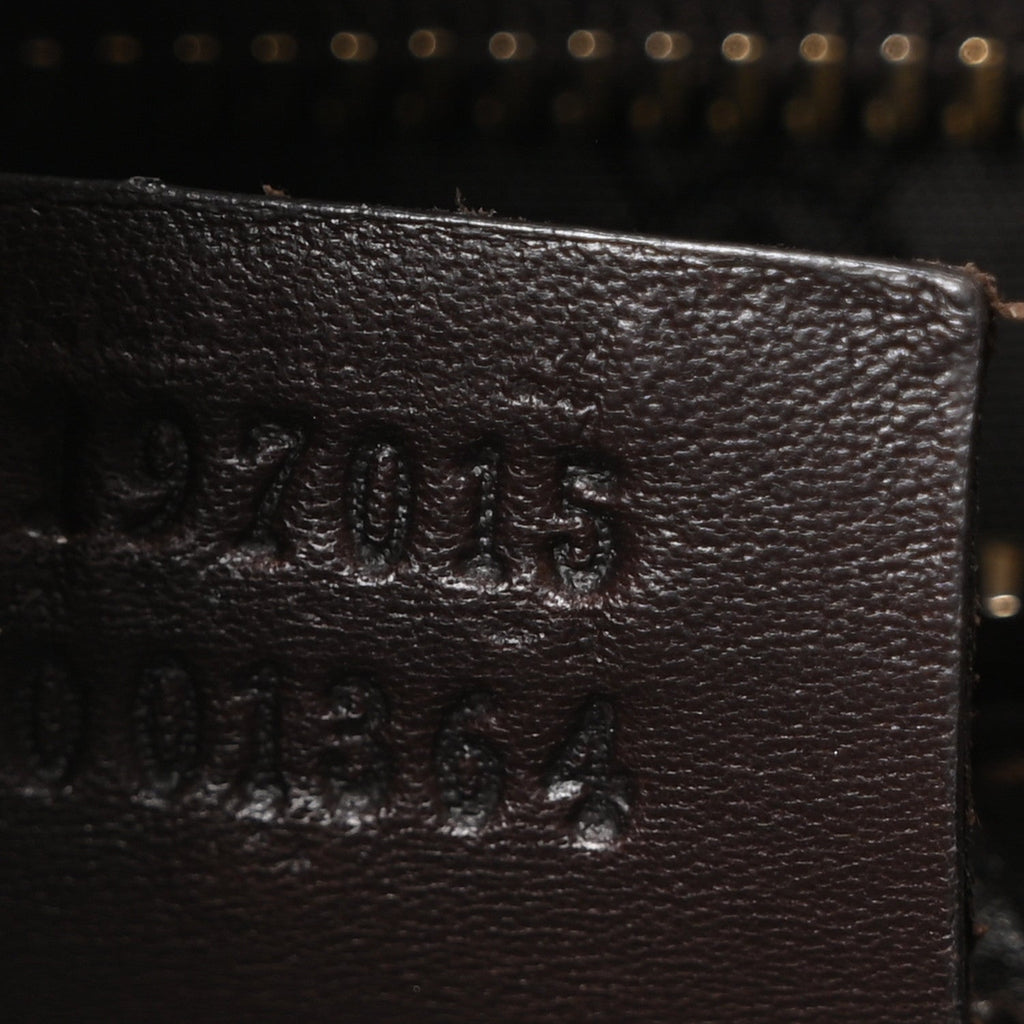 Crystal Monogram Large Hysteria Clutch Brown
