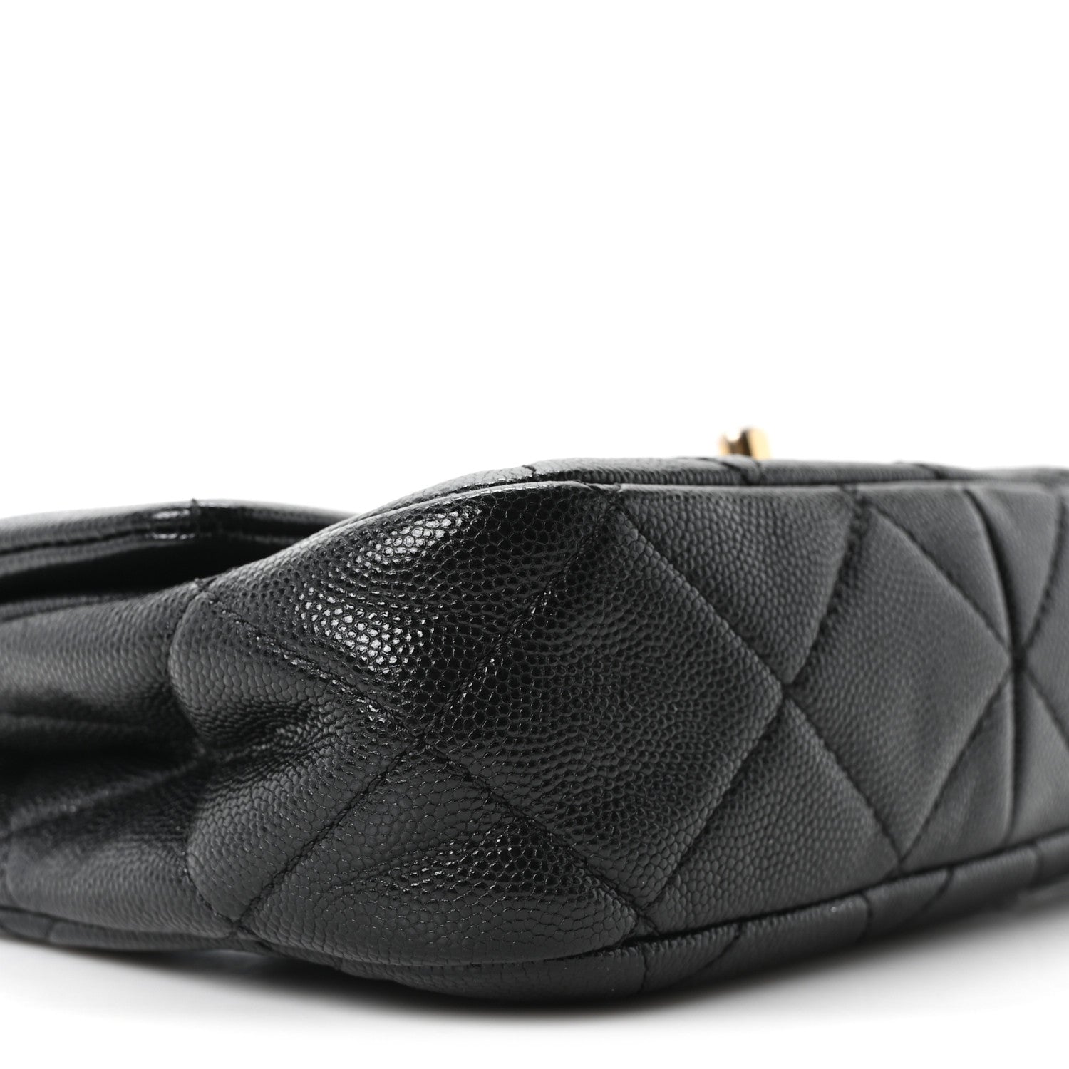 Caviar Quilted Funky Match Mini Flap Black