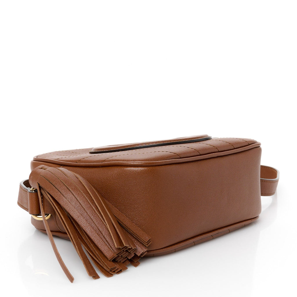 Sakai Be Green Calfskin Diagonal Stitched Small Blondie Shoulder Bag Cuir