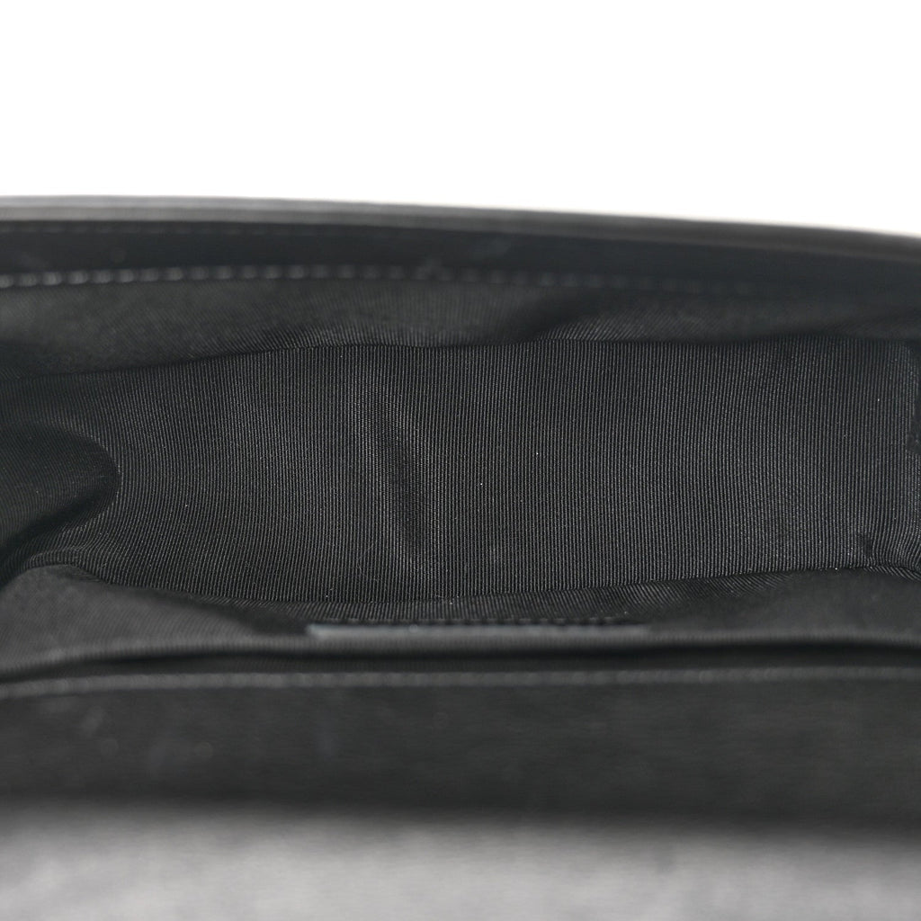 Lambskin Quilted Small Boy Flap Black