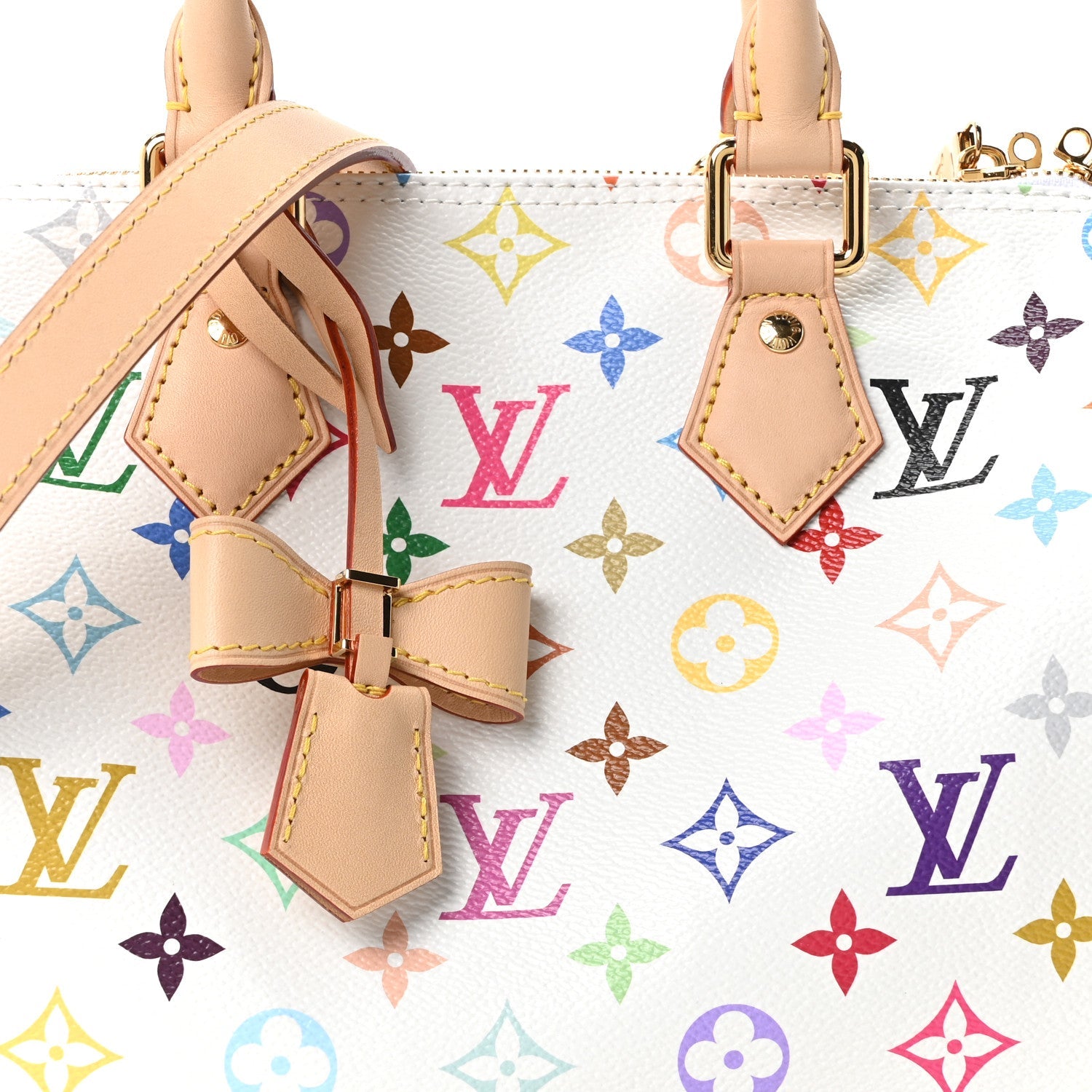 LV X TM Monogram Multicolor Speedy Bandouliere 25 White