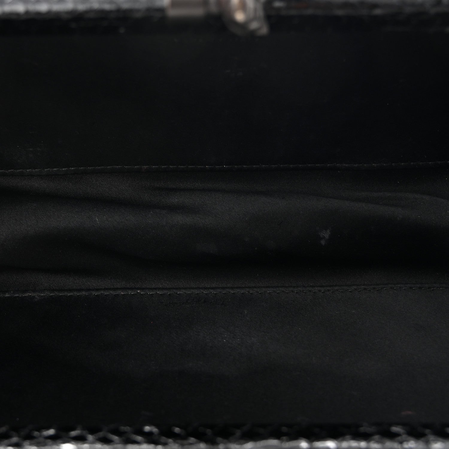 Satin Ayers Intreccio Impero Stretch Knot Clutch Black