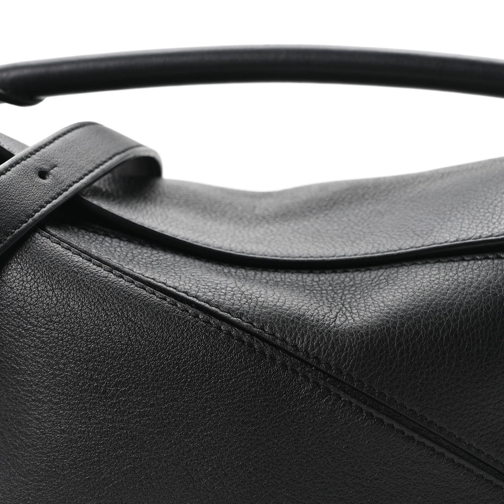 Calfskin Small Puzzle Bag Black