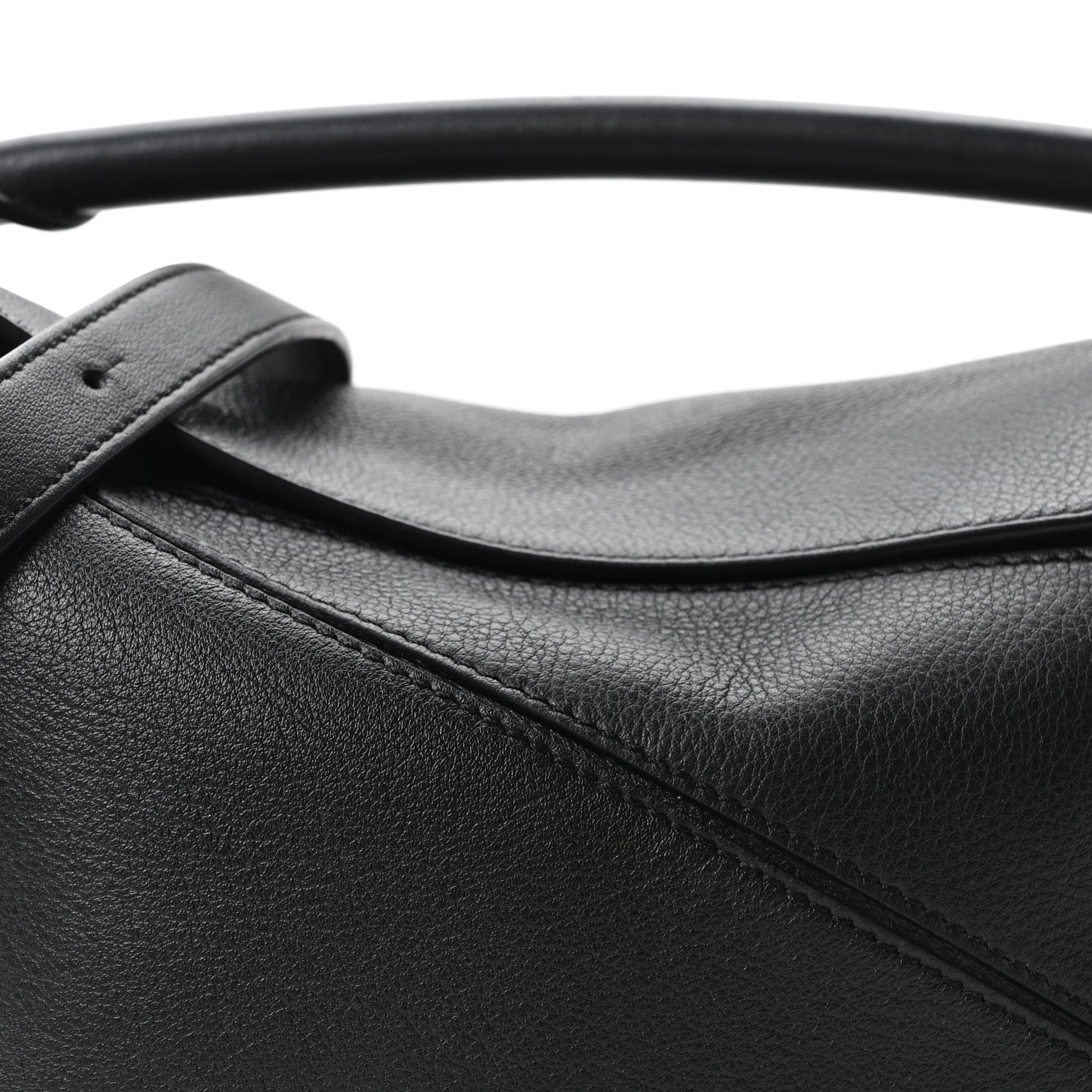 Calfskin Small Puzzle Bag Black