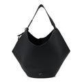 Pebbled Sport Calfskin Medium Lotus Tote Black