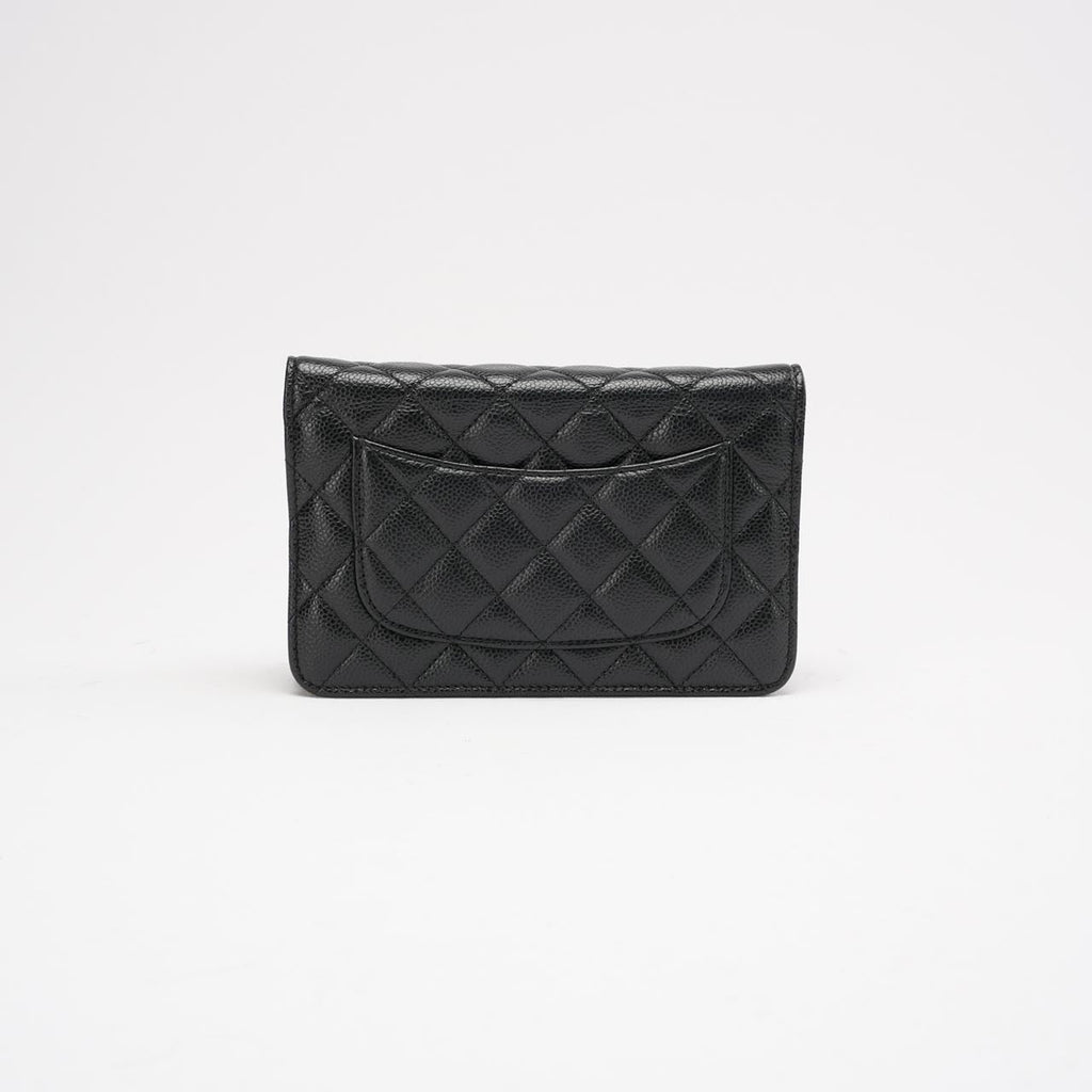 Chanel Black Classic Wallet on Chain (WOC) Caviar 2018