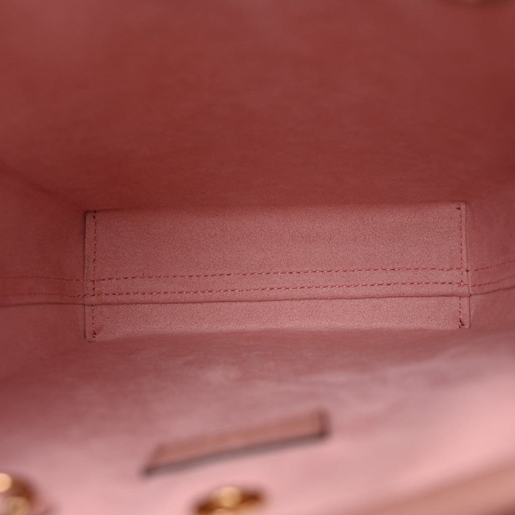 Gilbert Calfskin Jumbo GG Embossed Mini Tote Bag  Dusty Carmine