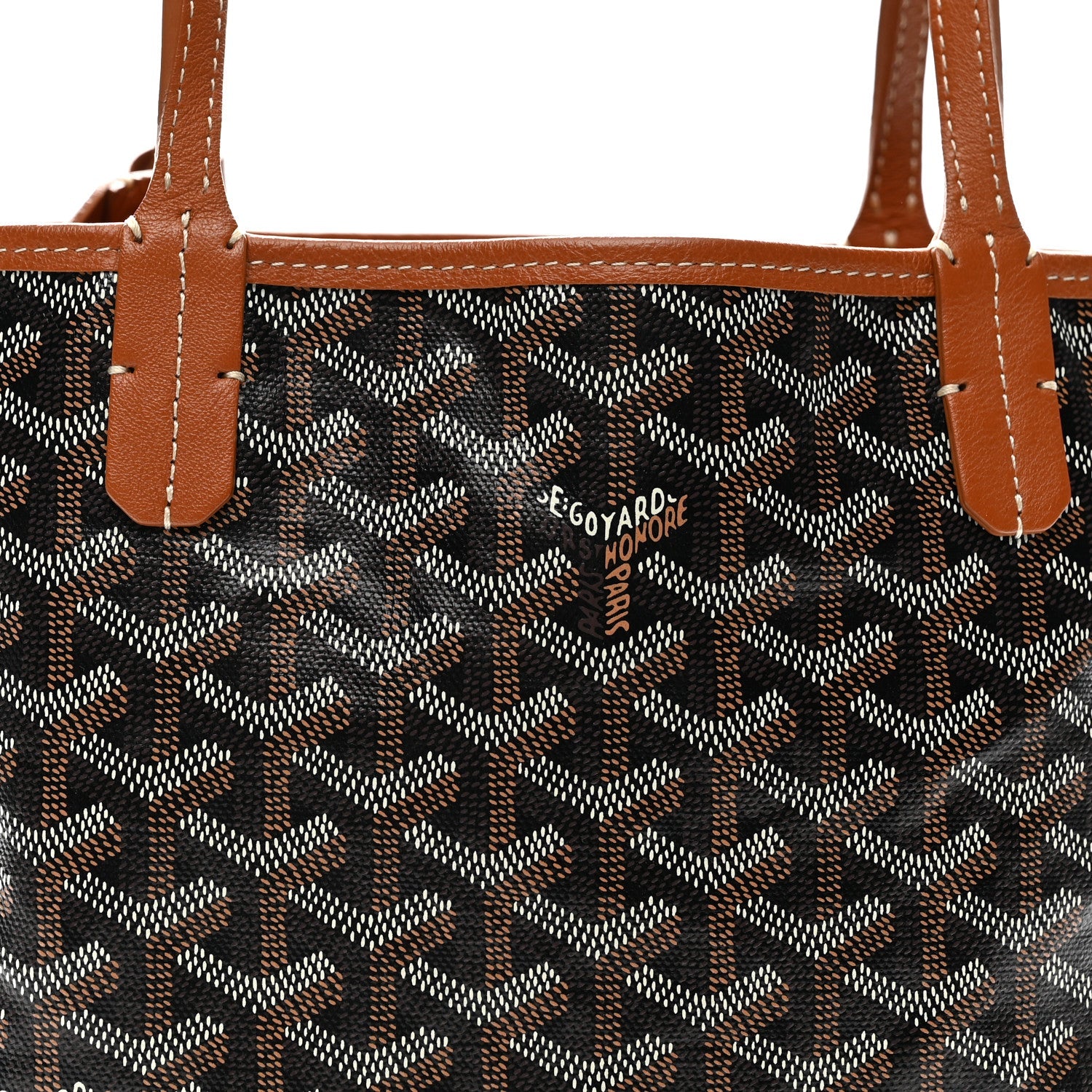 Goyardine Reversible Mini Anjou Black Gold