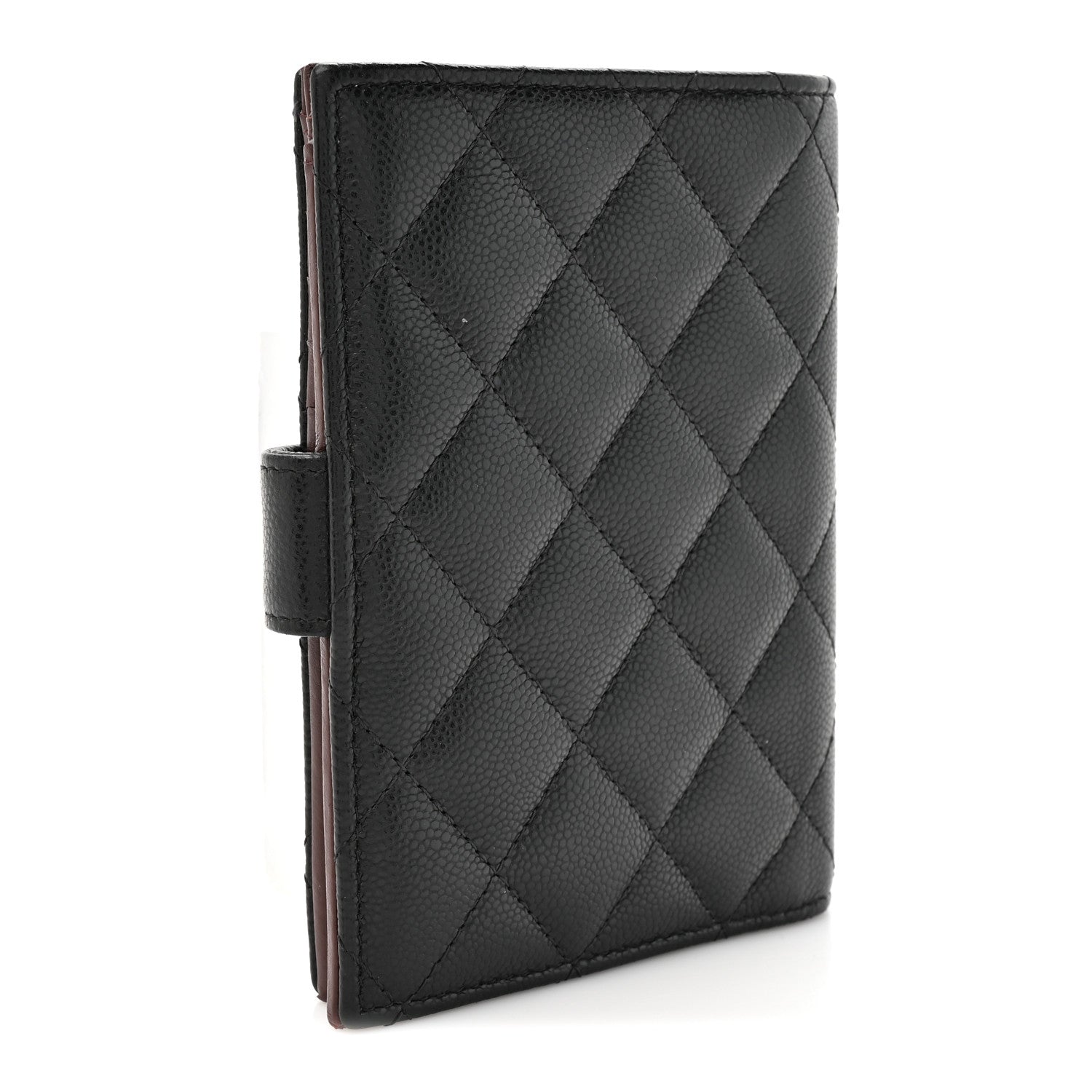 Caviar Quilted Passport Holder Black