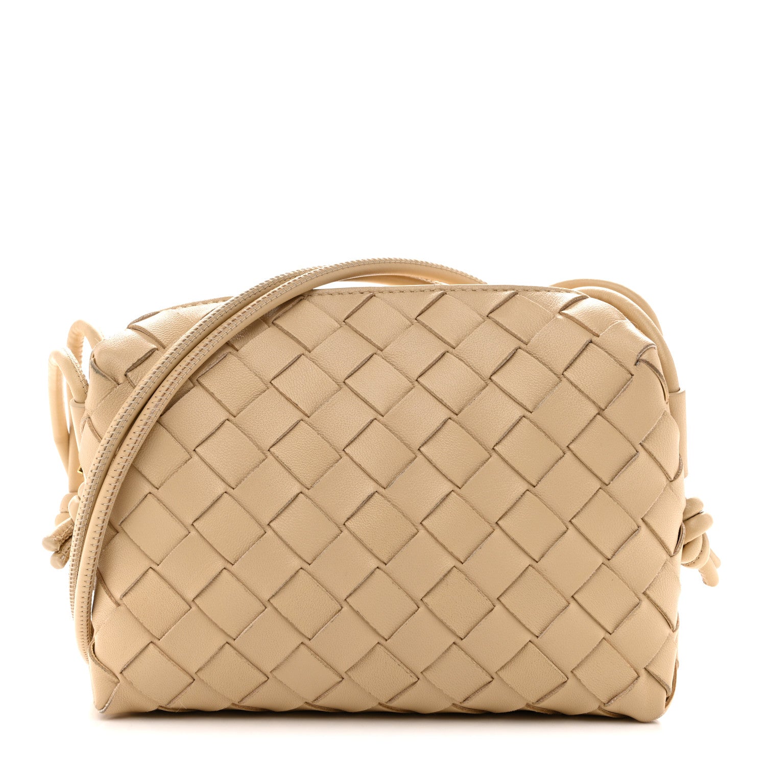 Nappa Intrecciato Mini Loop Camera Bag Porridge