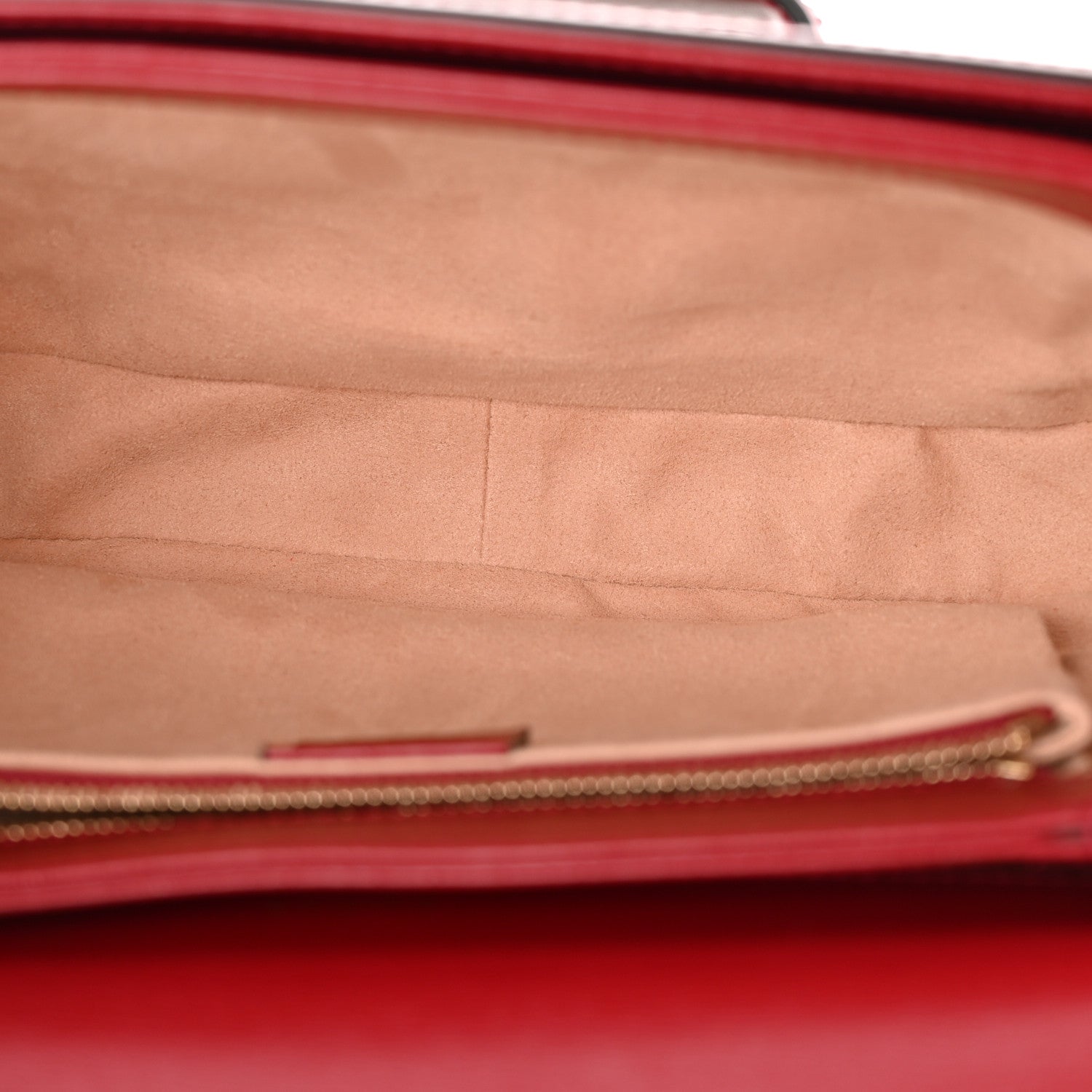 GG Supreme Monogram Azalea Calfskin Horsebit 1955 Shoulder Bag Beige Ebony New Cherry Red