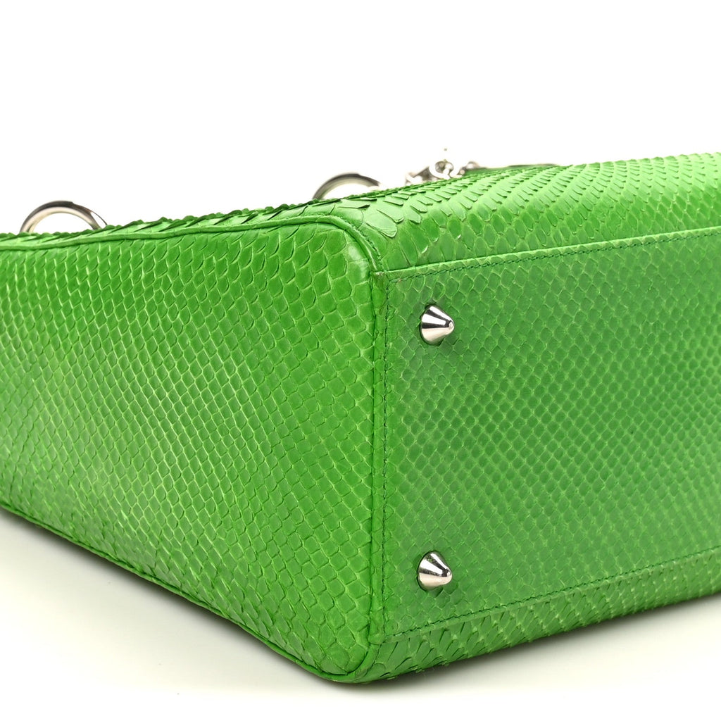 Snakeskin Medium Lady Dior Green