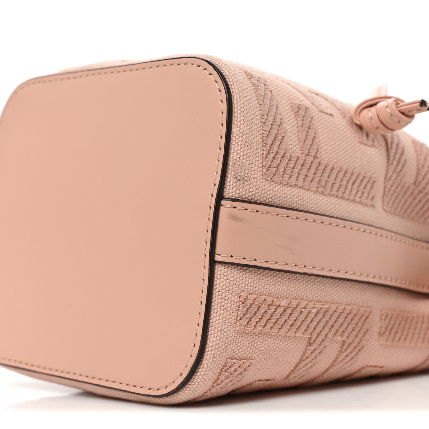 Canvas Nappa F is Fendi FF Embroidered Mini Mon Tresor Bucket Bag Baby Pink