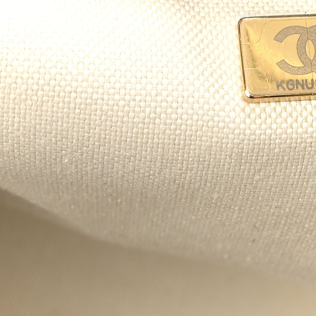 Suede Quilted Eyes On You Large Shopping Bag Beige