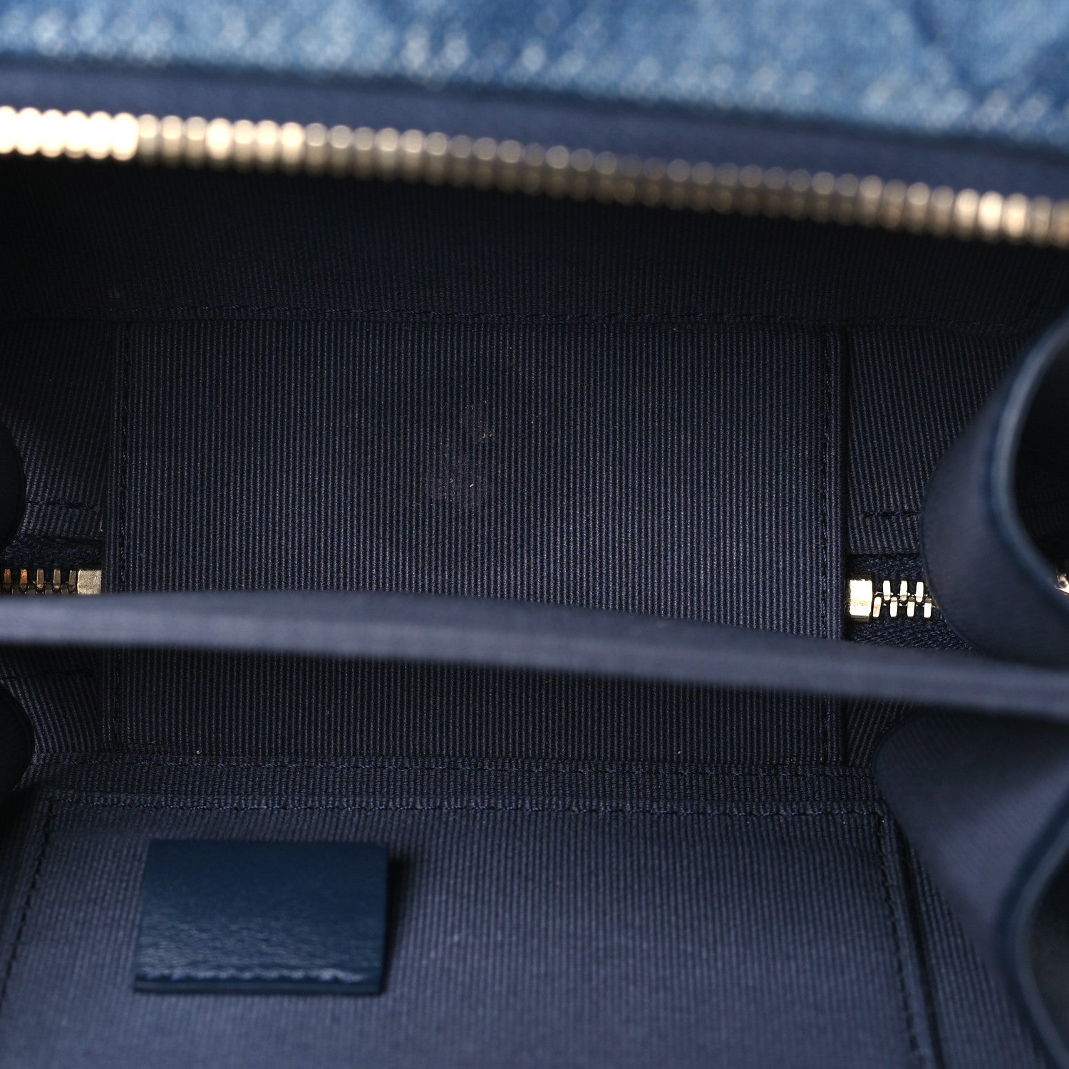 Printed Denim CC Camera Case Blue