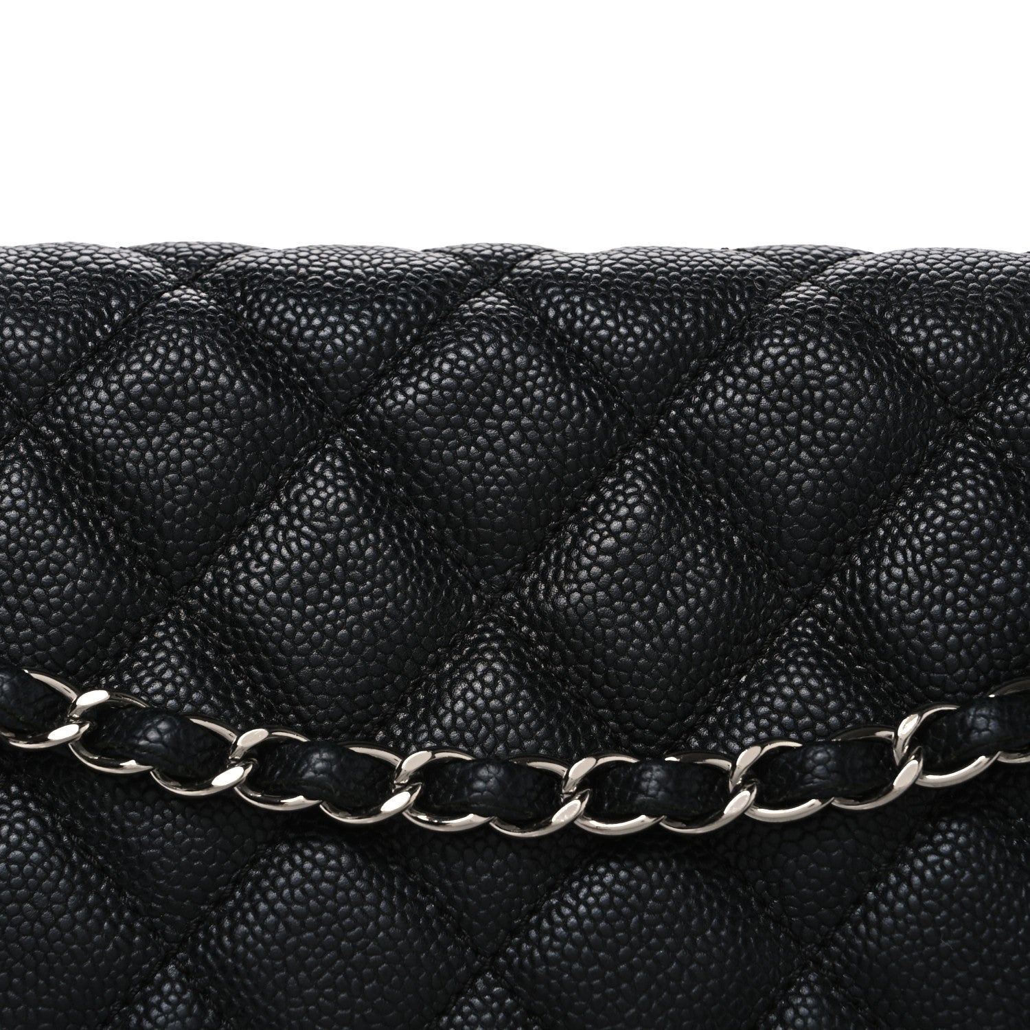 Caviar Quilted Jumbo Easy Flap Black