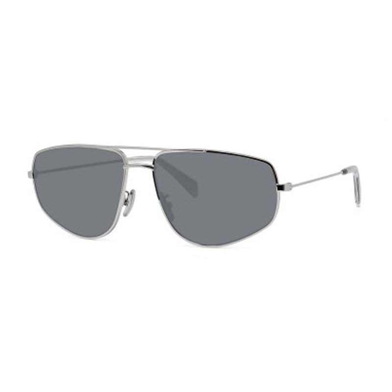 Celine Sunglasses Aviator Full Rim, Palladium Frame and Smoke Lens CL40083U16A