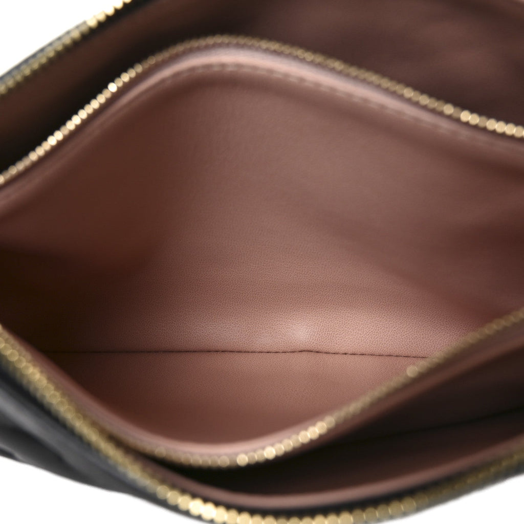 Lambskin Embossed Monogram Coussin PM Black