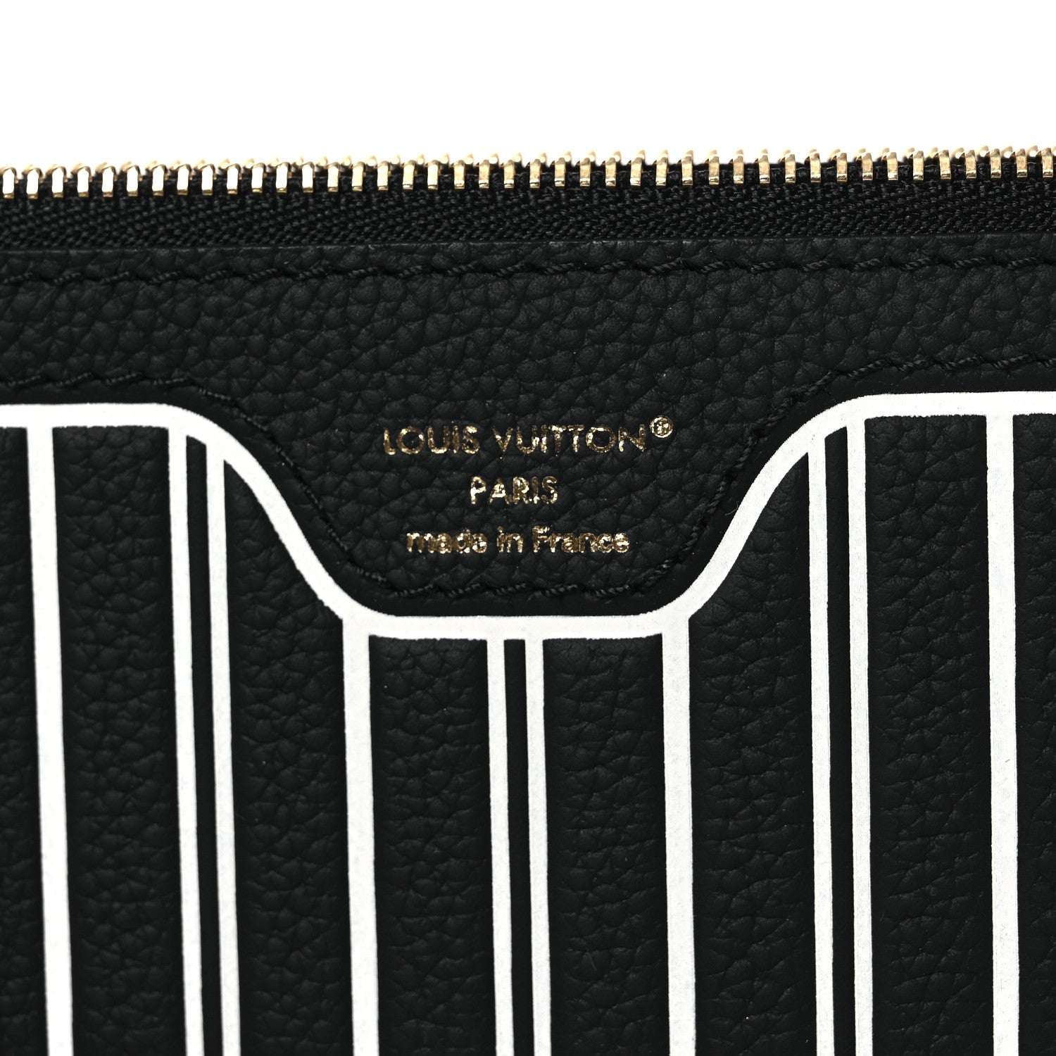 Calfskin Neverfull Inside Out MM Pochette Black