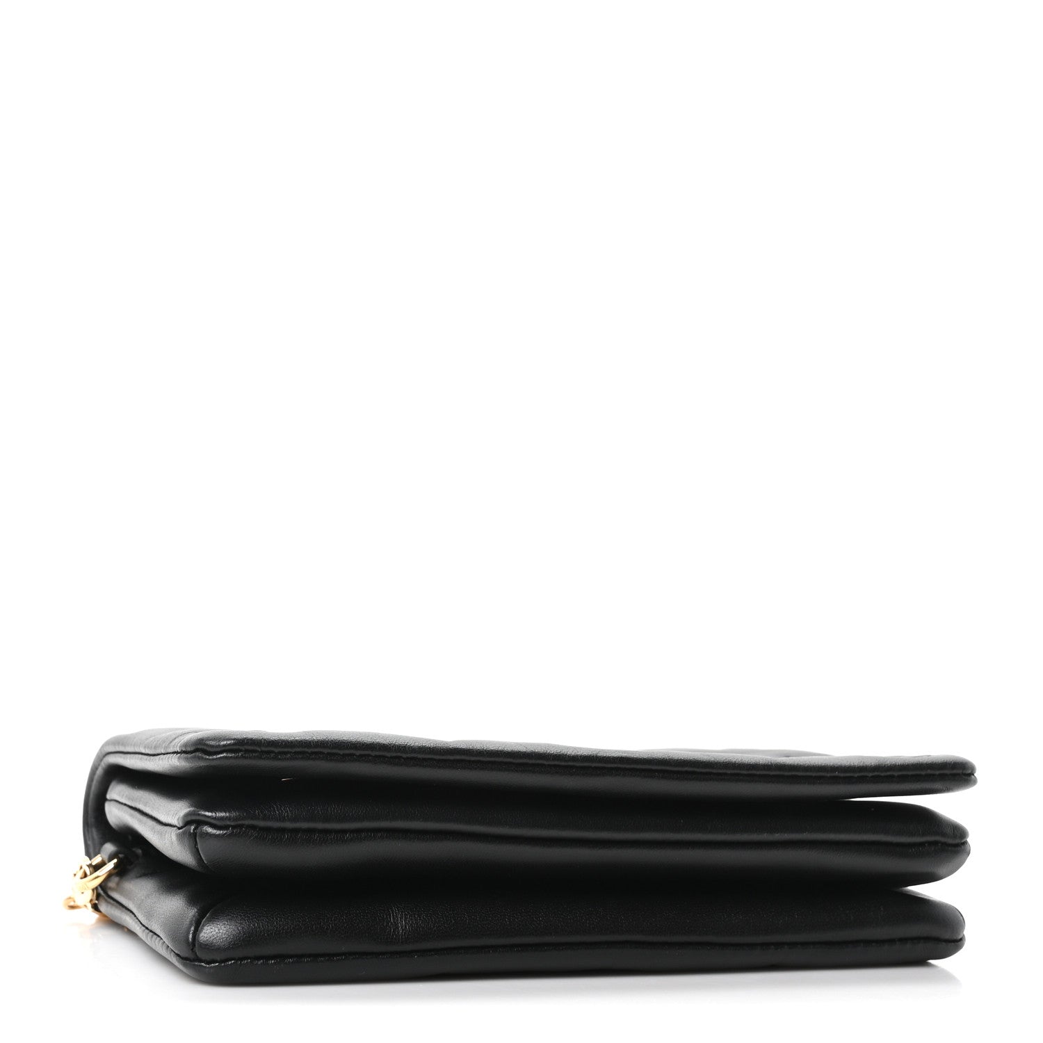 Lambskin Embossed Monogram Pochette Coussin Black