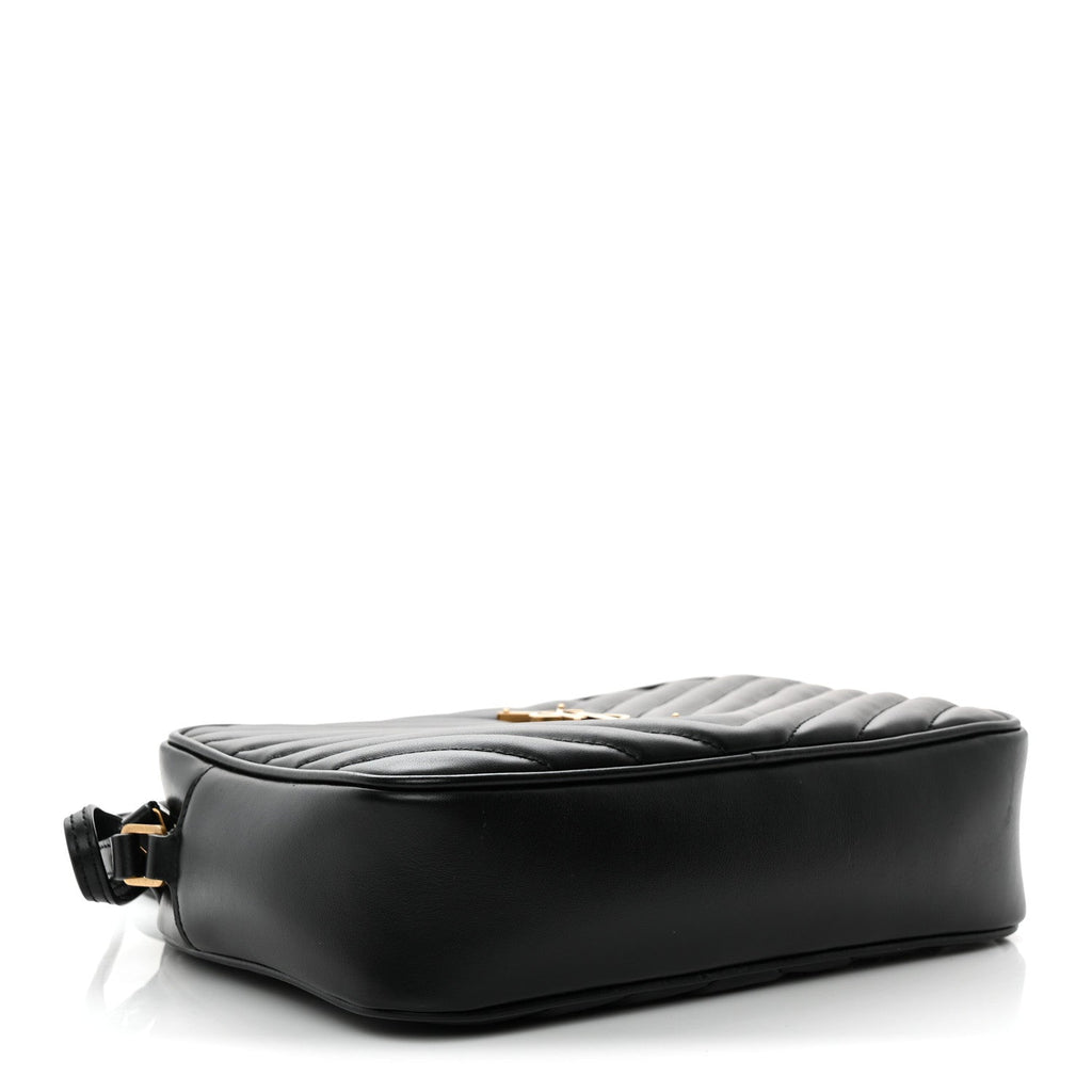 Calfskin Matelasse Monogram Lou Camera Bag Black