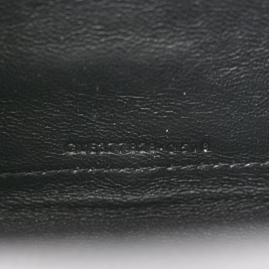 Grain De Poudre Matelasse Chevron Monogram Chain Wallet Black