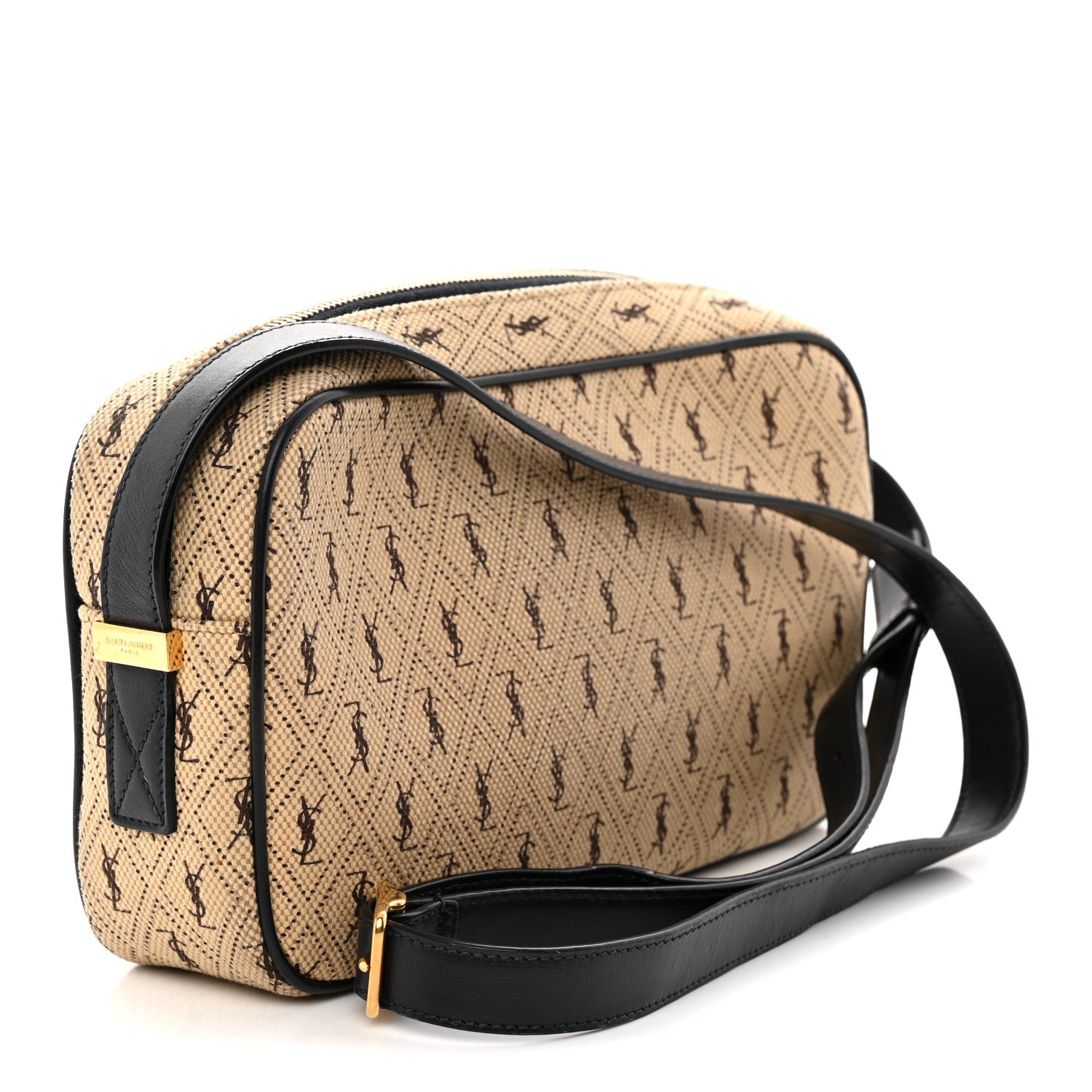 Canvas Monogram All Over Camera Bag Beige