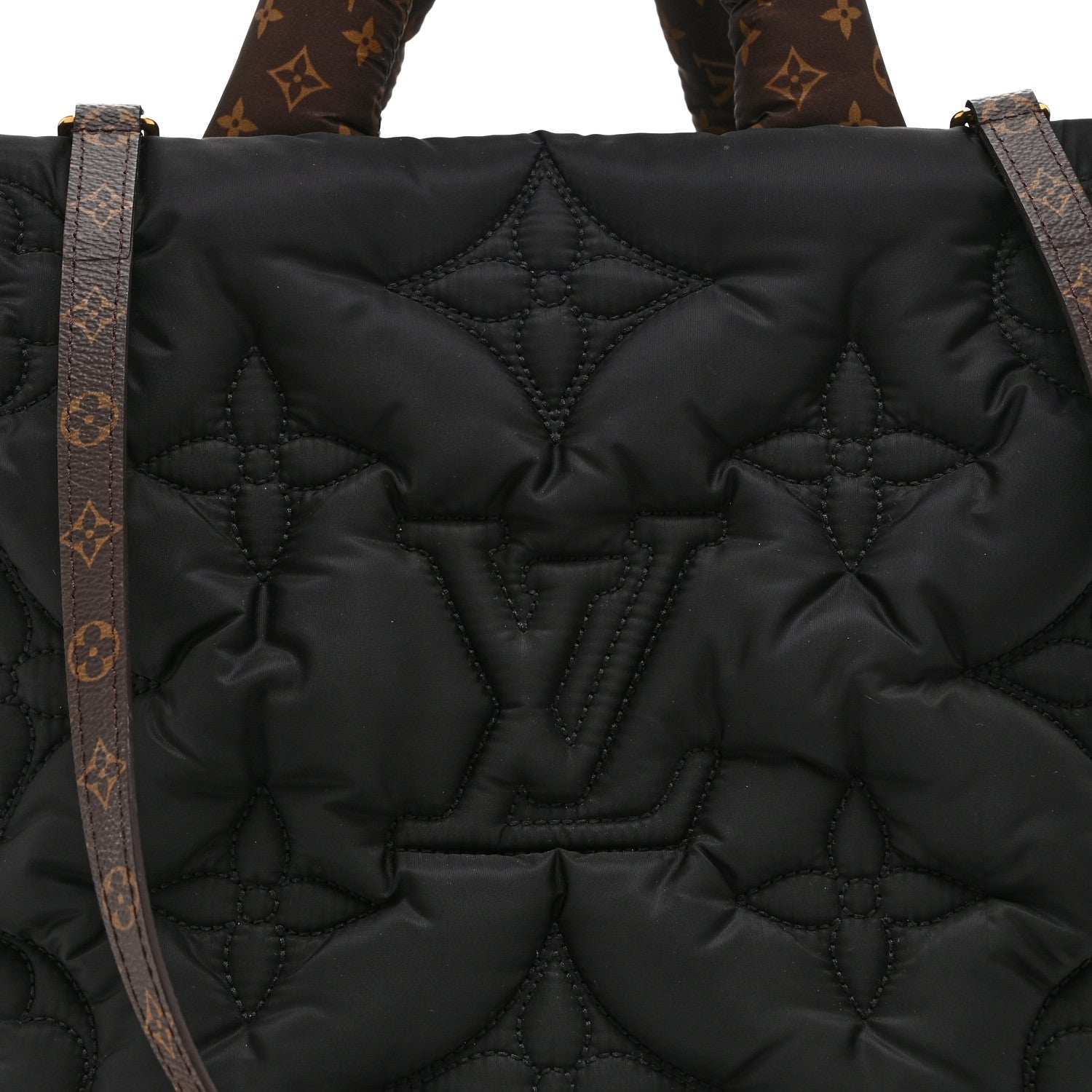 Econyl Monogram Pillow Giant Onthego MM Black