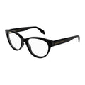 Alexander McQueen Eyeglasses Cat Eye Full Rim, Shiny Black Frame and Clear Demo Lens Lens AM0359O001