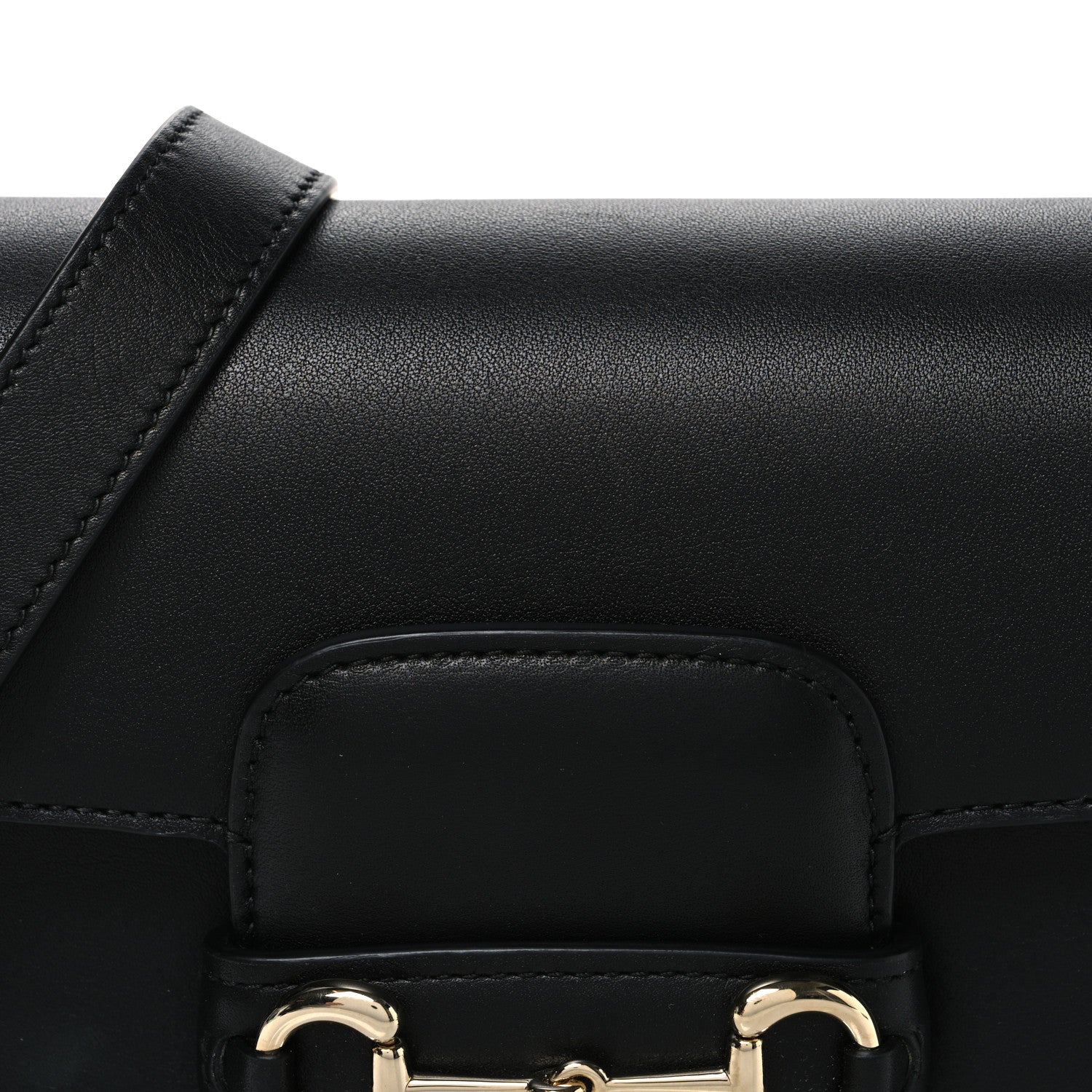 Arabella Calfskin Horsebit 1955 Shoulder Bag Black