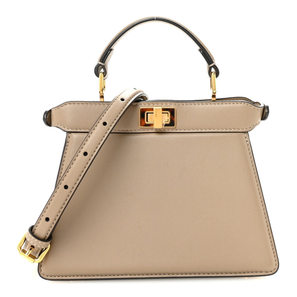Shiny Nappa Petite Peekaboo I SEE U Satchel Tortora
