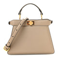 Shiny Nappa Petite Peekaboo I SEE U Satchel Tortora