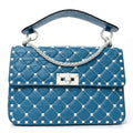 Nappa Medium Free Rockstud Spike Shoulder Bag Cerulean