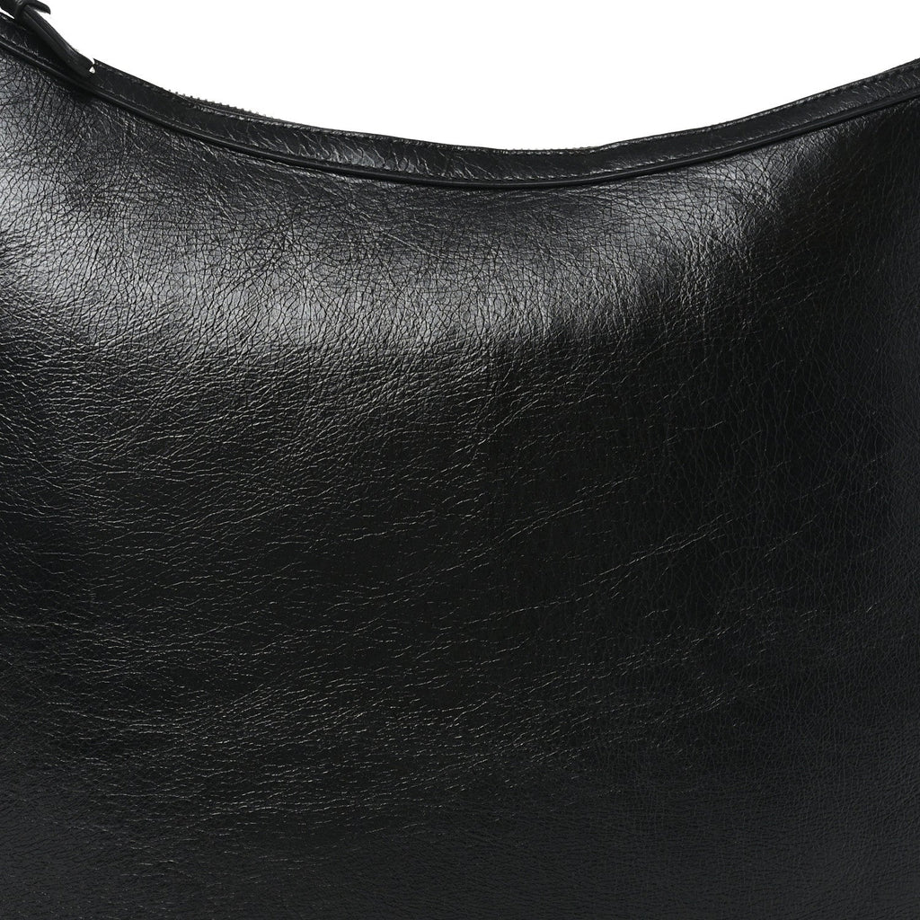 Lambskin Large JC Soft Hobo Bag Black