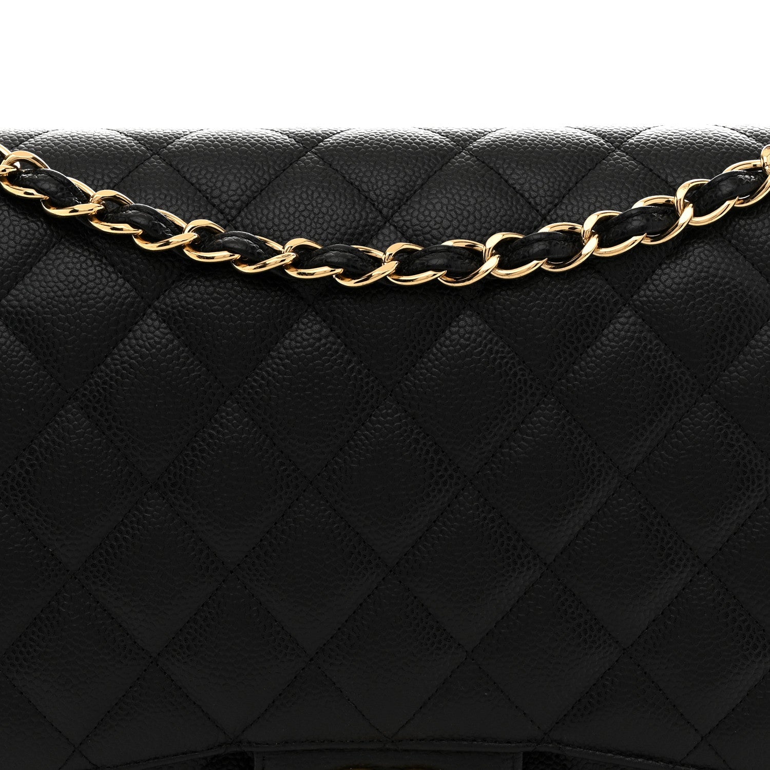 Caviar Quilted Maxi Double Flap Black