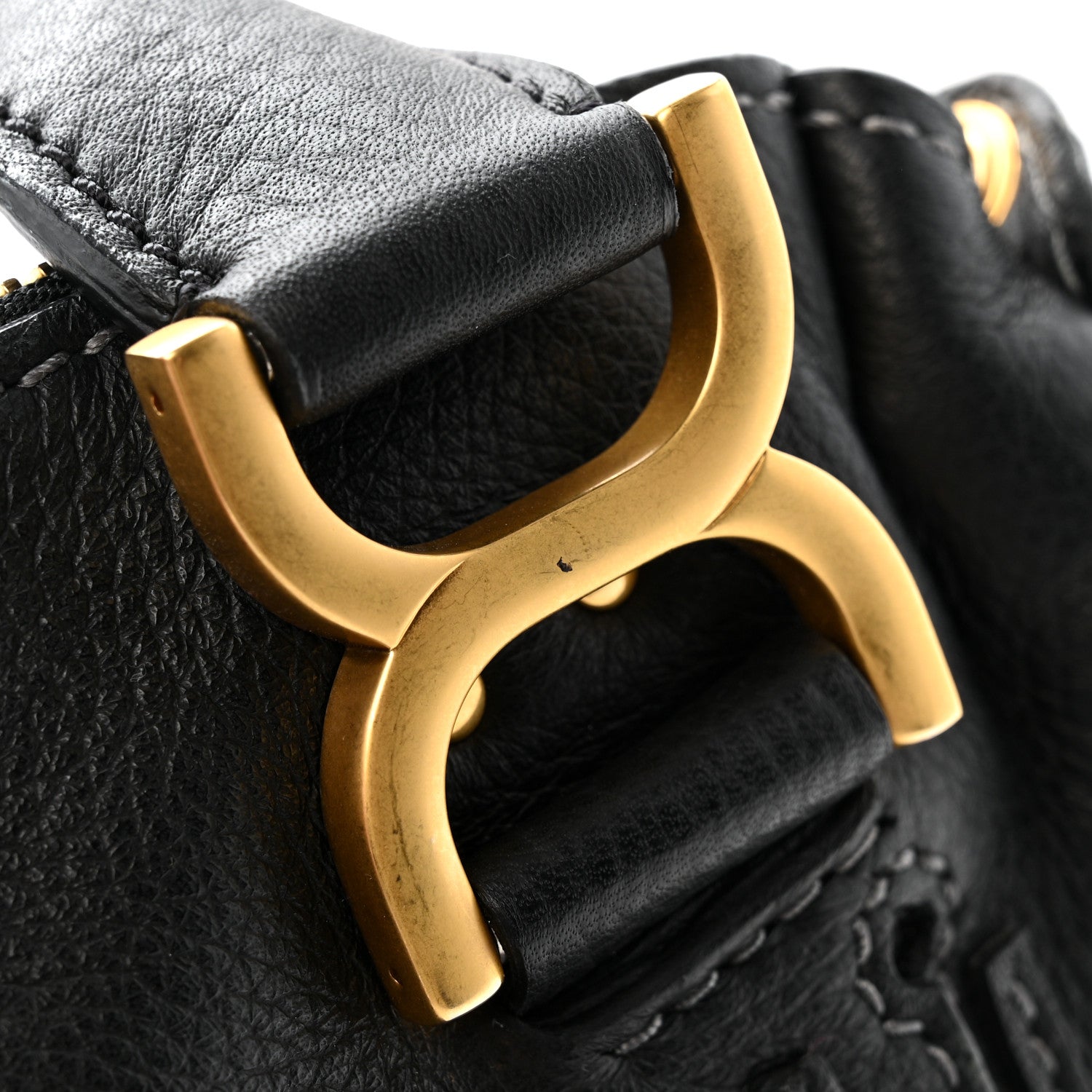Calfskin Medium Marcie Satchel Black