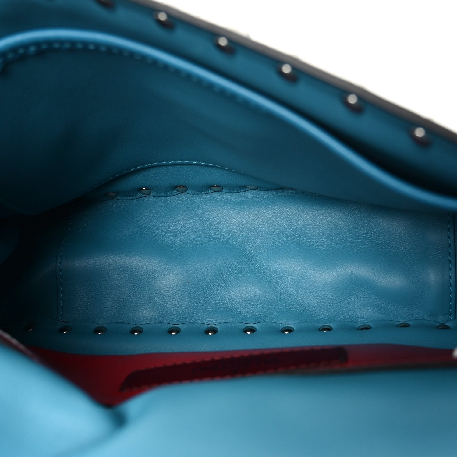 Nappa Medium Free Rockstud Spike Shoulder Bag Cerulean