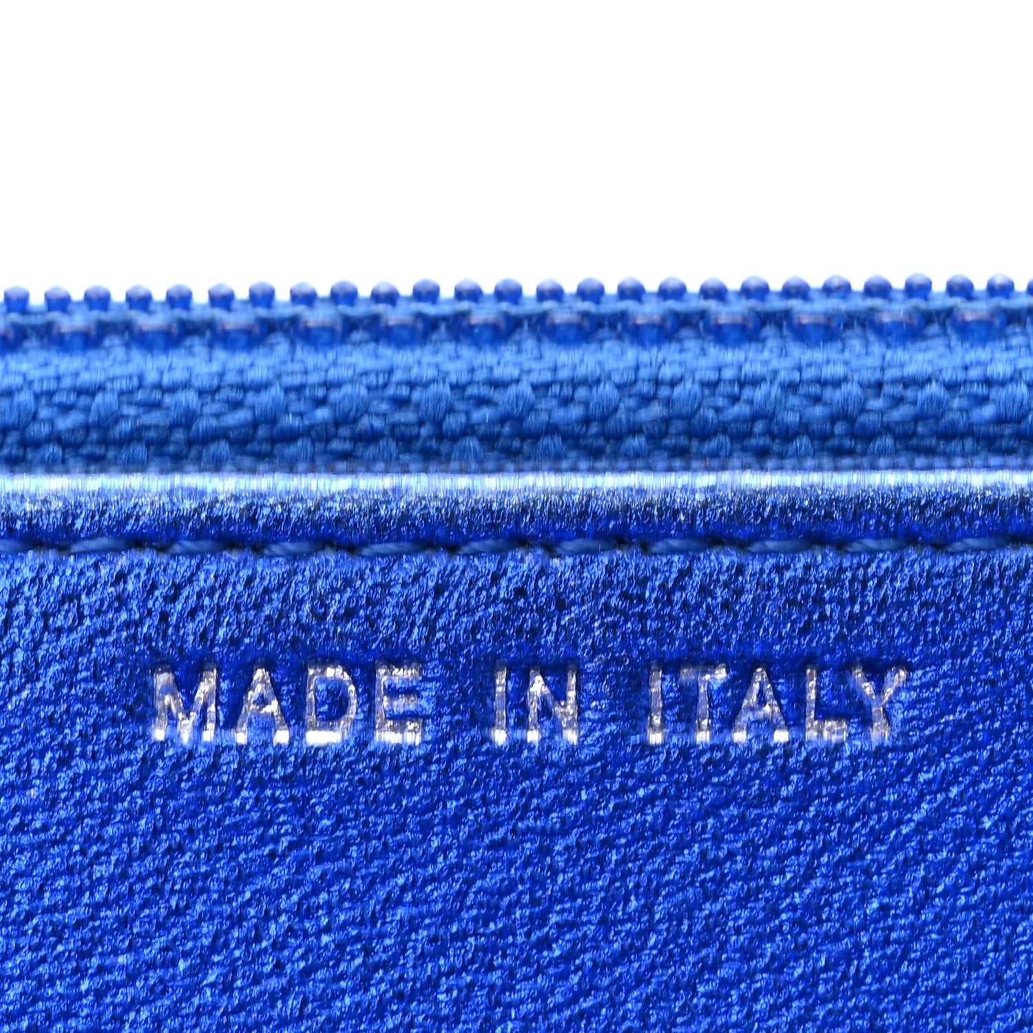 Metallic Patent Calfskin Quilted Boy Wallet on Chain WOC Blue