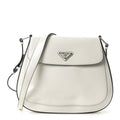 Spazzolato Cleo Flap Adjustable Strap Shoulder Bag  White
