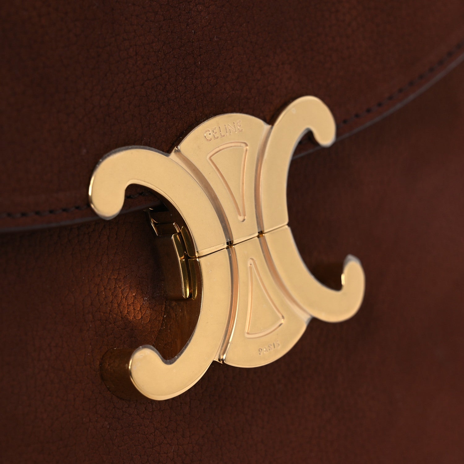 Grained Nubuck Calfskin Medium Nino Chestnut