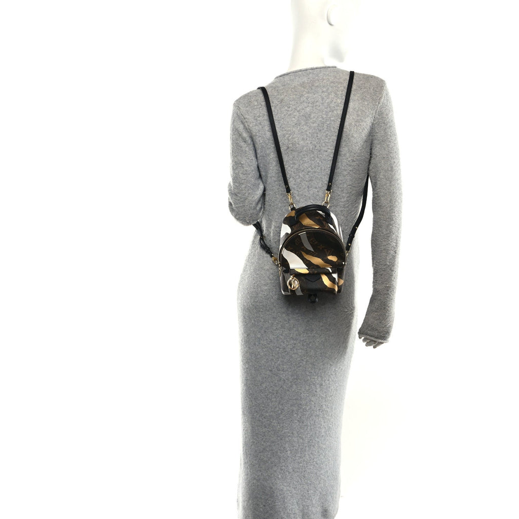 X LOL Monogram Palm Springs Backpack Mini Gold Silver