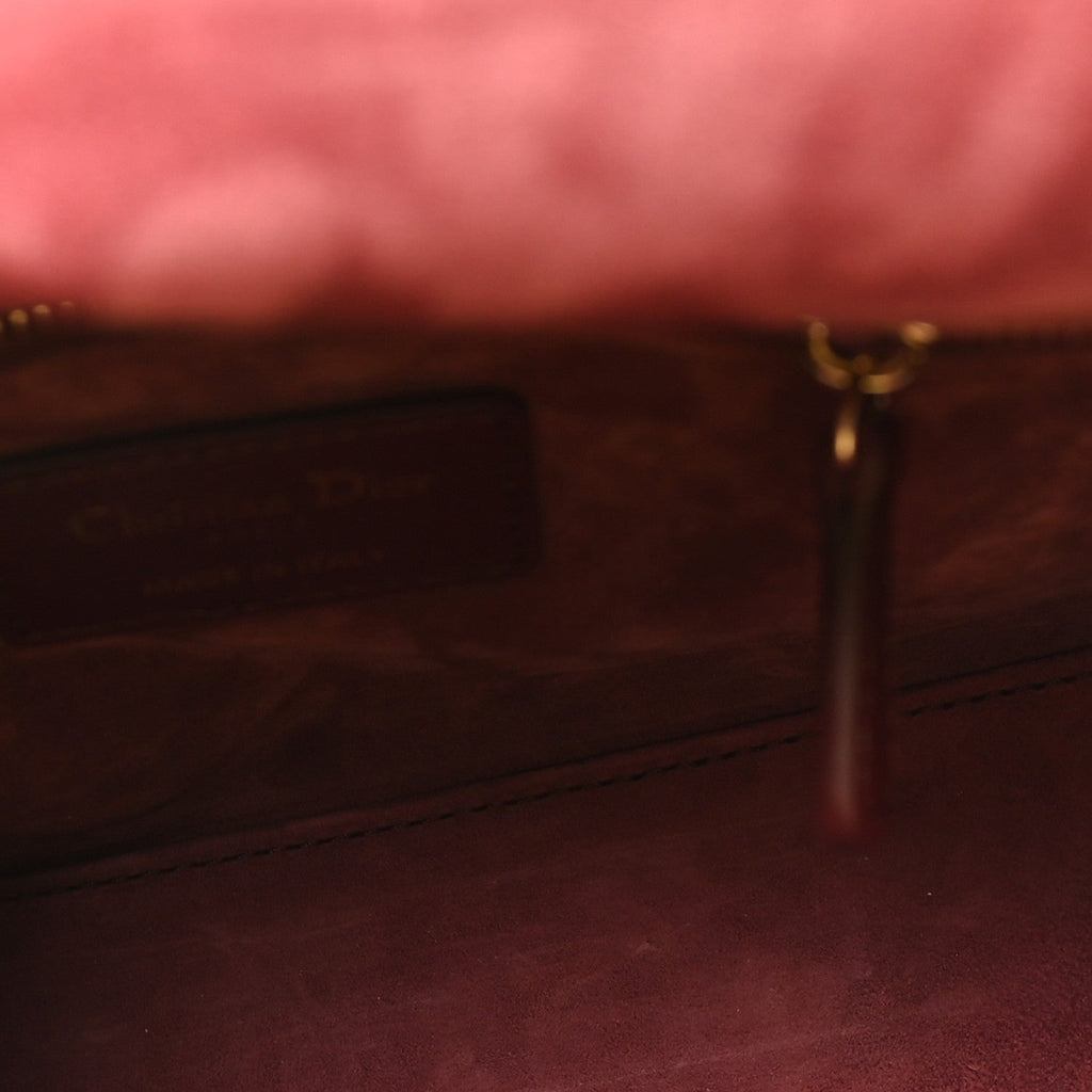 Lambskin Cannage Small My ABCDior Lady Bordeaux