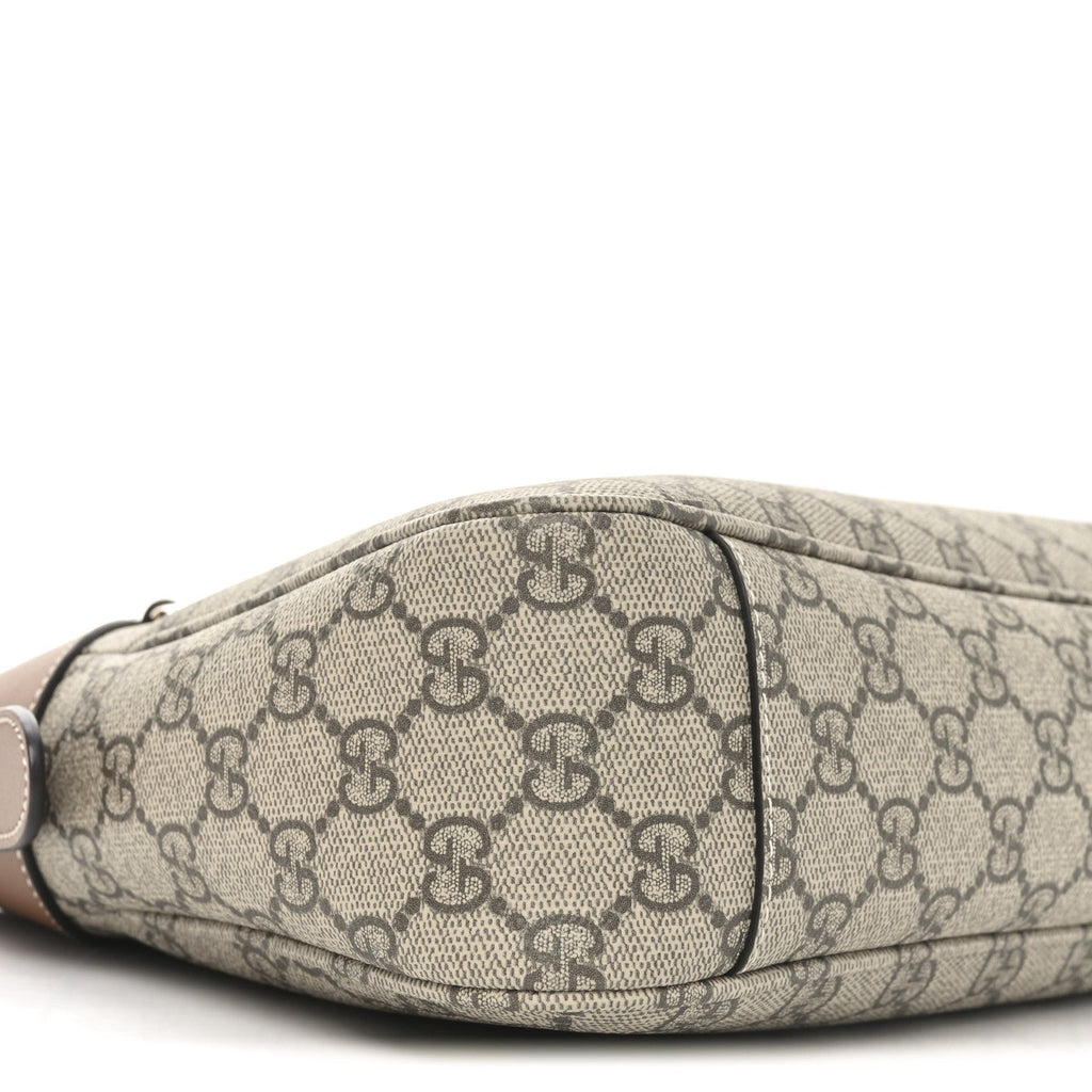 GG Supreme Monogram Emblem Medium Shoulder Bag Beige Ebony Sundial