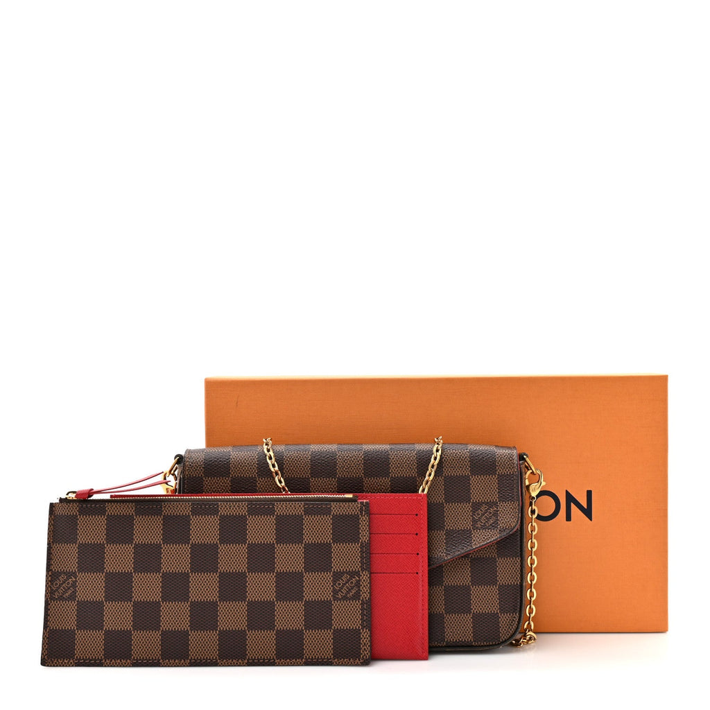 Damier Ebene Pochette Felicie Chain Wallet