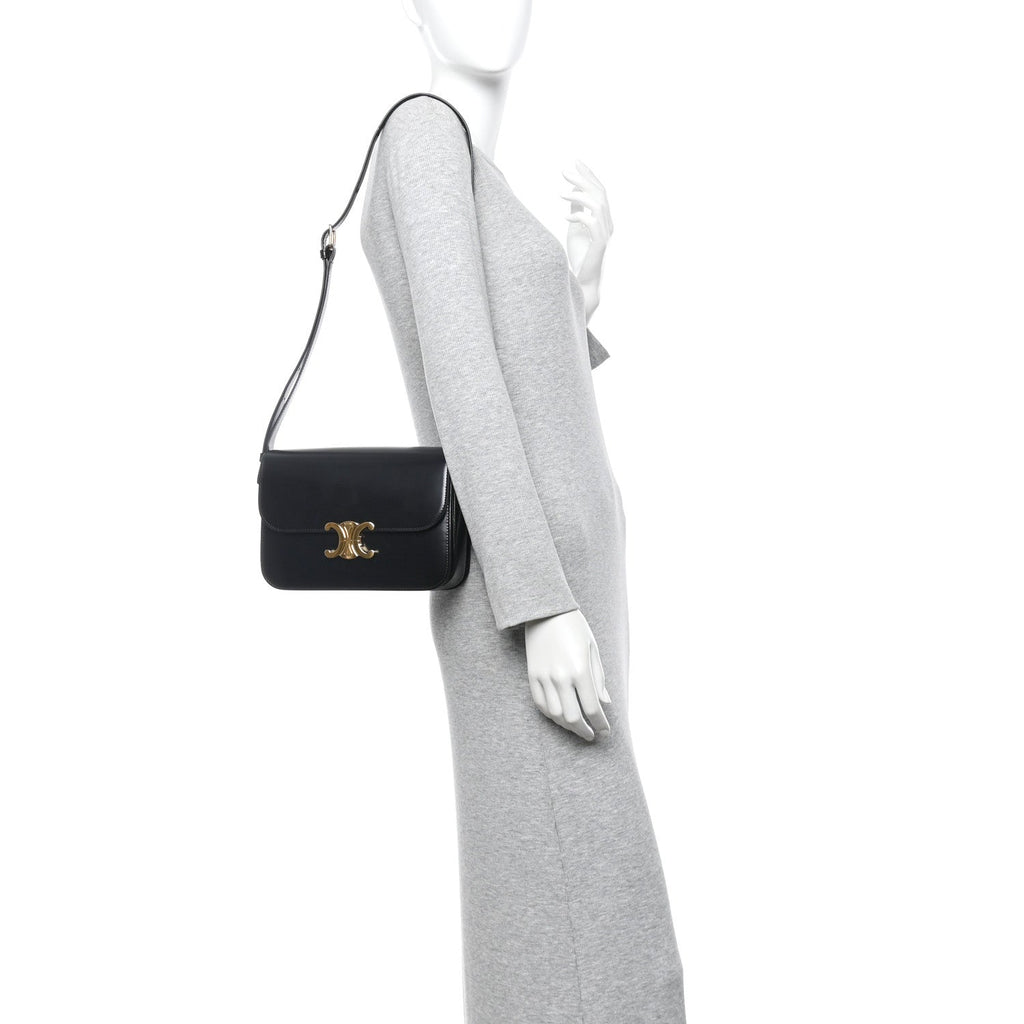 Shiny Calfskin Medium Triomphe Black