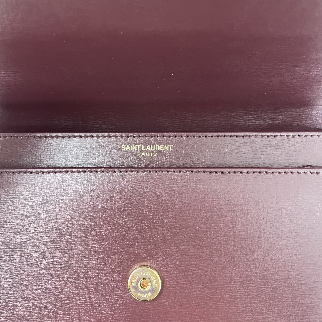Saint Laurent Burgundy Calfskin Medium Monogram Sunset 2018