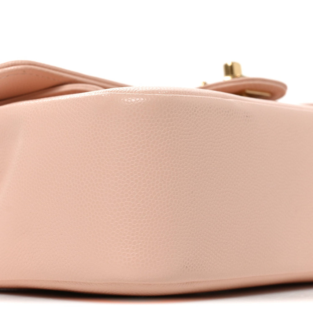 Shiny Caviar Preppy Coco Small Flap Light Pink